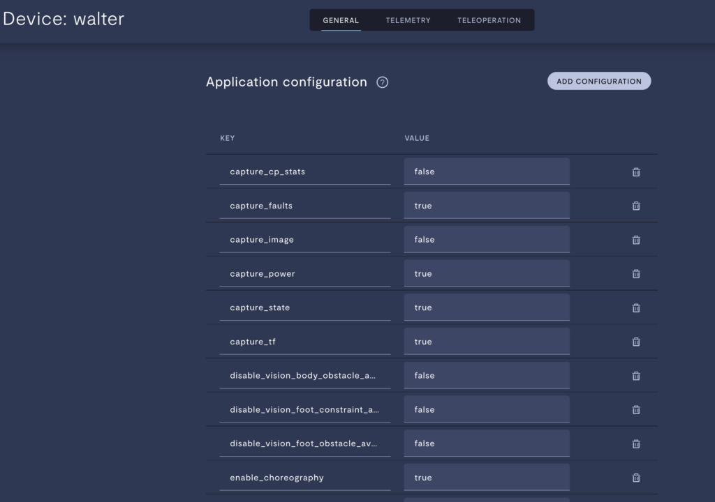 application configuration within formant