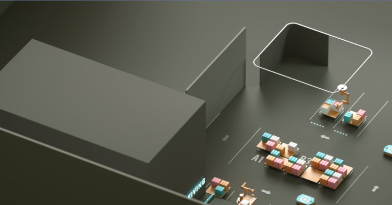 Image of animated robotics at scale in a warehouse